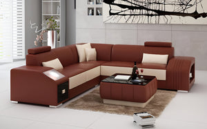 Baiae Modern Leather Sectional