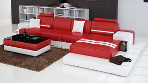 Halsey Small Modern Leather Sectional