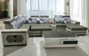 Selena Dark Grey & Light Grey Modular Tufted Sectional