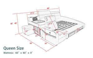 Upgraded Monica Multifunctional Smart Bed | Futuristic Furniture