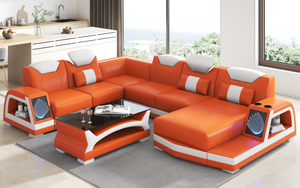 Vincenzo Futuristic Modern Sectional With Illuminating LED Customize Design