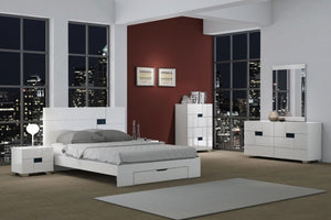 Audrey Modern White Bed