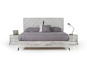 Louisa Italian Modern Grey Nightstand