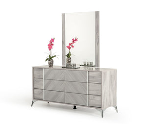 Louisa Italian Modern Grey Bedroom Set