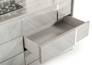 Louisa Italian Modern Grey Bedroom Set