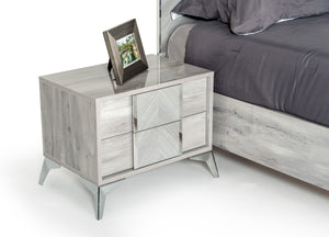 Louisa Italian Modern Grey Bedroom Set