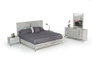 Louisa Italian Modern Grey Bedroom Set