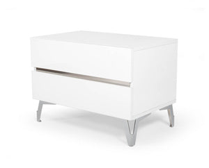 Astalina Modern White Nightstand