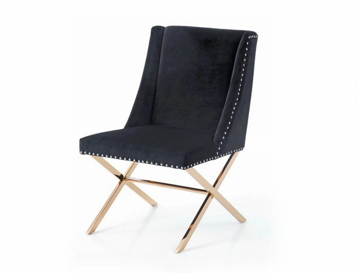 Axer Black & Rosegold Dining Chair