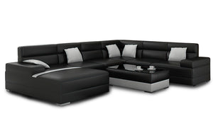 Zeal Modern U-Shape Leather Sectional