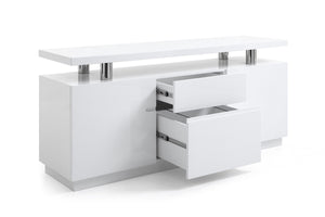 Stuii Modern White Office Credenza