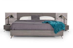 Brubon  Modern Faux Concrete & Grey Bedroom Set