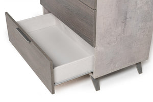 Brubon  Modern Faux Concrete & Grey Bedroom Set