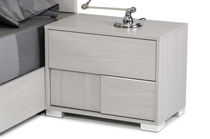 Modrest Izaan Italian Modern Grey Nightstand