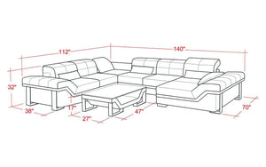 Pivot Large Sectional with Adjustable Headrest