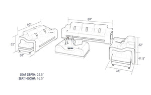 Modia Leather Sofa Set