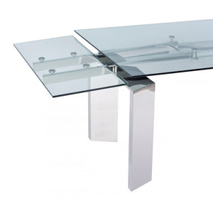 Modern Chord Extendable Glass Dining Table