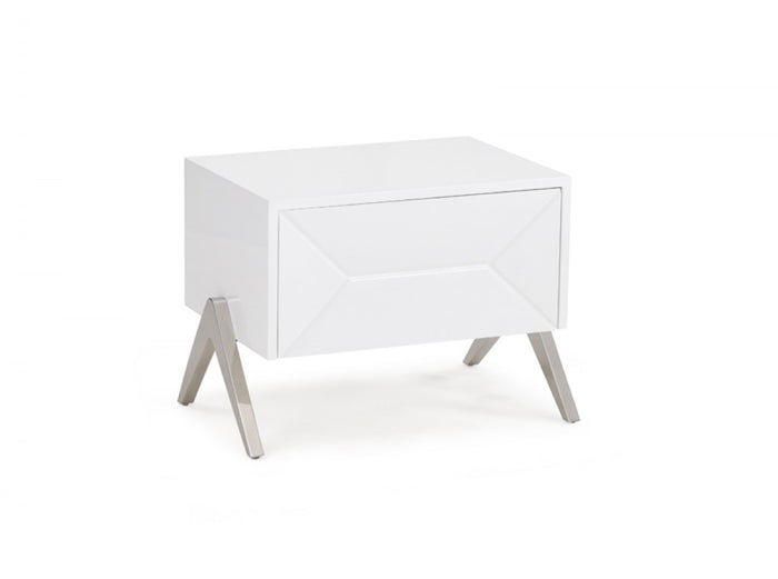 Cath Modern White Nightstand