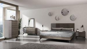 Parella Modern Faux Concrete Bed