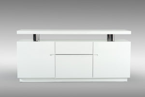 Stuii Modern White Office Credenza