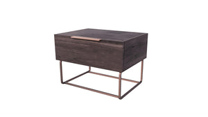 Bertin Italian Modern Dark Rovere Nightstand