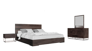 Bertin Italian Modern Dark Rovere Bed