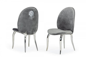 Constance Modern Grey Velvet Dining Chair Set of 2