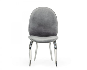 Constance Modern Grey Velvet Dining Chair Set of 2